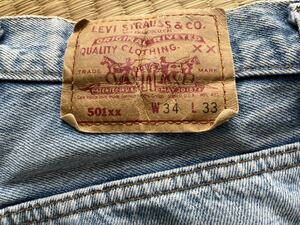 Levi’s リーバイス　アメリカ製　00s 2000年代　501 W34 L33 ！　ケミカルウォッシュ　USA 米国　デニム　ジーンズ　90s ジーパン　！