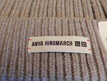 【USA★Anya Hindmarch x UNIQLO★アニヤ・ハインドマーチ x ユニクロ (USA)】手袋＆ニット帽（帽子）セット★限定コラボ★グレー_画像5