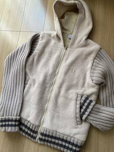 Piko Pico Pico Zip Up Jumper Parker осень зимняя бежевая пища внешняя куртка Холодная снежная вышивка Rogo Anonymous Ladies l