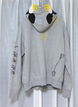 A BATHING APE ホルスタイン スウェット ジップ パーカー グレー M エイプ_画像2