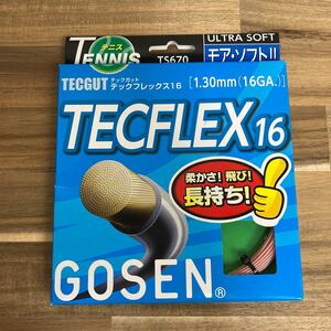 【送料無料】ゴーセン GOSEN TECGUT (テックガット) テックフレックス16 [カラー：コーラルピンク] [長さ：12.2m] テニス　ガット