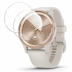 Eguoer for GARMIN vivomove Trend 2枚セット 保護フィルム 液晶 強化ガラス 硬度9H 飛散防止