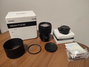 SIGMA 135mm F1.8 DG (SAマウント)とmc-21(SA-L)のセット