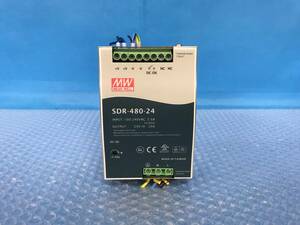 [KW2155] MEAN WELL SDR-480-24 DINレール電源 動作保証