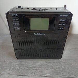 y122802fk オーム電機 AudioCommポータブルCDプレーヤー ステレオCDラジオ ワイドFM ブラック RCR-500Z-K 