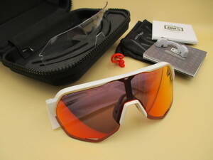 100%　ワンハンドレッド S2　サングラス 　Soft Tact Off White - HiPER Red Multilayer Mirror Lens 　