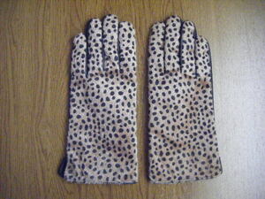  Ferrie simo*IEDITitito* sheep leather original leather * is lako manner Leopard pattern gloves glove * unused 