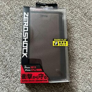 iPhone 6s Plus用 ZEROSHOCKフラップ ブラウン PM-A15LPLFFBR