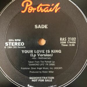 12’ Sade-Your love is king