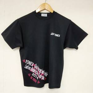 ★【古着】YONEX(ヨネックス)　半袖　Tシャツ　SSサイズ(身長157～163㎝)　黒(プリント)