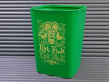 【Rat Fink・ラットフィンク】※《１０Ｌ・ダストボックス／グリーン》　MOONEYES　アメリカン雑貨　ごみ箱　バケツ　(品番RAF606GR)　_画像2