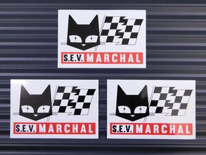 送料\84【S.E.V MARCHAL／マーシャル】※《レーシングステッカー／３枚セット》　(品番：ms115)　アメリカン雑貨　ガレージ