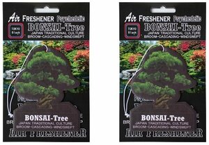 送料\94【BONSAI-TREE・盆栽エアーフレッシュナー／２枚】※《TOKYO BLACK》　盆栽エアフレ　AIR FRESHENER