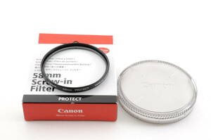 L1639 キャノン Canon 58mm PROTECT レンズフィルター 箱 ケース 取説付 カメラレンズアクセサリー クリックポスト