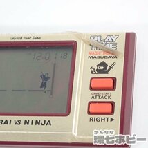 1RZ15◆当時物 マスダヤ プレイアンドタイム サムライVSニンジャ 動作OK/GAME&WATCH 昭和レトロ LCD LSIゲーム ゲームウォッチ 送:YP/60_画像4