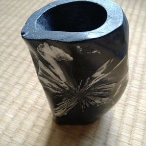 菊花石の花瓶 天然石 置物 の画像4