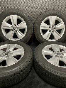 225/65R17 DUNLOP/WINTER MAXX SJ8 20年製 トヨタ 60系 ハリアー 純正 17インチ 7J＋39 114.3 5H スタッドレス 4本 ダンロップ (5-B874)