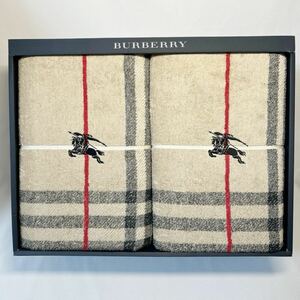 【未使用】BURBERRY ノバチェック バーバリー　タオルケット　綿100%140cm×190cm タオルケット2枚セット　日本製　保管品