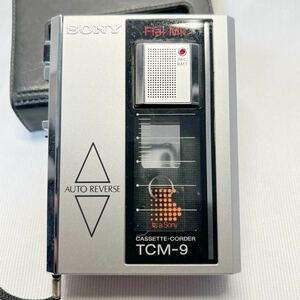 SONY ソニー カセットレコーダー TCm-9 シルバー　CASSETTE-CORDER カセットプレーヤー カセットコーダー 日本製　通電OK ジャンク品