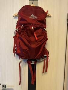 GREGORY グレゴリー バックパック Z40 メンズ size:M 男性用 登山用ザック 赤 RED 中古 一部剥離あり 同ブランドのポーチのおまけ付き お得