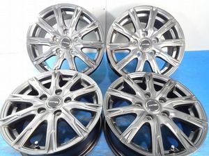 ◆AZANE E-10◆15x6J +53 5穴 114.3 中古 アルミホイール 4本【福島発 送料無料】FUK-D12625★15インチ