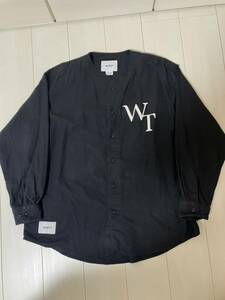 22AW WTAPS League 02 / LS / Cotton. Twill. League 03 L Black 222TQDT-SHM05 ダブルタップス ベースボールシャツ Baseball Shirt