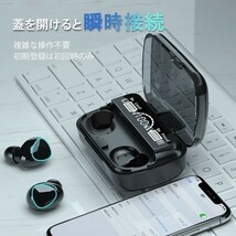 2023新　Bluetooth5.3 ワイヤレスイヤホン ブルートゥースイヤフォン　Hi-Fi音質　イヤフォン マイク内蔵 IPX7防水　bluetoothイヤホン_画像3