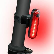 転車用 LED テールライト セーフティーライト リアライト USB電池式 コンパクト 軽量 防水 工具不要で取り付け　自転車テールライト_画像4