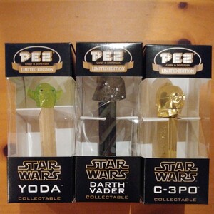 PEZ　リミテッドエディション　スター・ウォーズ　メールオーダー限定三点セット　ペッツ　ヨーダ　ダース・ベイダー　C-3PO