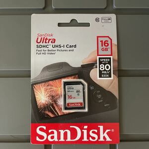 ★新品・特定記録郵便は送料無料★SanDisk サンディスク Ultra SDHCカード 16GB 80MB/s UHS-I Fast for Better Pictures and FULL HD VIDEO