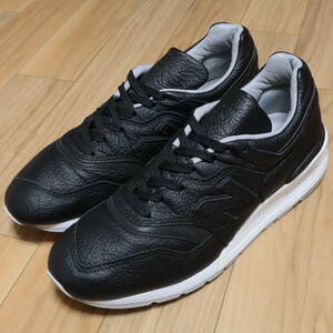 USA製■NEW BALANCE ニューバランス■997 バイソン レザー スニーカー■28cm us10 ブラック 黒 M997BSO アメリカ製■本革 靴 シューズ