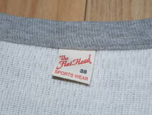 ■THE FLAT HEAD フラットヘッド■サーマル ラグラン ロンT■メンズ 38 グレー 無地 長袖 ロング Tシャツ■ワッフル ビンテージ レプリカ_画像4