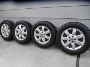 HONDA CRーV 純正アルミ17×6 1/2J +50 5穴 PCD114.3、スタッドレスタイヤ BRIDGESTONE 225/65R17 BLIZZAK パンク歴無し