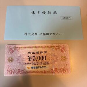 早稲田アカデミー 株主優待 5000円分