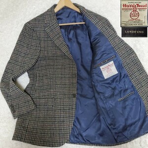 HARRIS TWEED/ハリスツイード 希少XL相当42サイズ マルチカラー クラブチェック/千鳥格子 ウールテーラードジャケット/アウター 紳士服