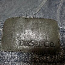 DIESEL/ディーゼル レザーパッチ ストレッチスウェットデニムジャケット/Gジャン/アウター/ブルゾン 比翼ジップ ネイビー系カラー Mサイズ_画像6