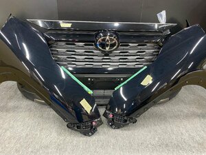 【新車外し】トヨタ RAV4 後期 フロントバンパー フェンダー セット 牽引フックカバー 付属 218 MXAA 52 黒 【特価】 管理:767