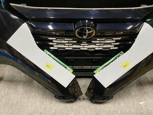 【新車外し】トヨタ RAV4 後期 フロントバンパー フェンダー セット 牽引フックカバー 付属 218 MXAA 52 黒 【特価】 管理:830