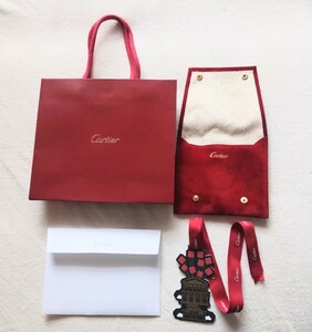 カルティエ　Cartier 保存袋、ショップバッグ、封筒、リボンとかわいいチャーム　R5.12
