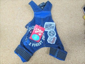  tag equipped * dog clothes air ba Rune size S blue Denim coveralls 