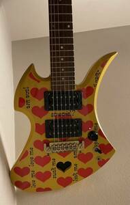 BURNY MG Yellow Heart Jr. MG-Jr. アンプ内蔵ミニギター モッキンバード HIDEモデル イエローハート FERNANDES
