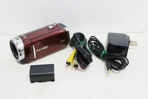 C116H 099 JVC デジタルビデオカメラ Everio ハイビジョンメモリームービー GZ-E180-R 動作確認済 現状品 ジャンク扱い