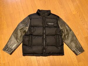 UNDERCOVER Puffer Jacket Supreme アンダー カバー シュプリーム 袖レザー ダウン スタッズ パフィー ジャケット