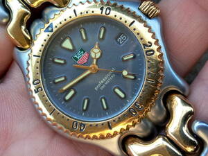 タグホイヤー　s/el セル　コンビ　メンズ腕時計　グレー文字盤