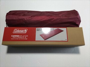 （ほぼ未使用品）Coleman CAMPER INFLATOR MAT SINGLEⅢ コールマン キャンパーインフ　　　レーターマットシングルⅢ　63×195×厚さ5cm