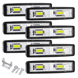 6インチ小型LEDワークライト 汎用車外灯 作業灯ホワイト補助ライト フォグランプ フォークリフト トラック トラクター夜釣り取付簡単 7個入