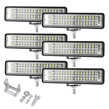 6インチLEDワークライト 汎用車外灯 小型LED作業灯ホワイト 補助ライト フォグランプ フォークリフト 建築機械 工事現場 駐車場 夜釣り 6個_画像1