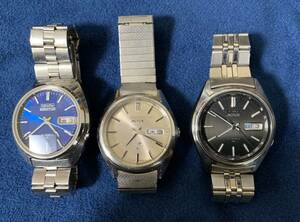 稼働 セイコー アクタス 3本 セット売り アンティーク自動巻 メンズ 腕時計 seiko ACTUS men's automatic men's watch antique