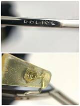 【K】POLICE ポリス 度あり眼鏡 色付きサングラス MADE IN ITALY ブルー系グラデーション 眼鏡市場 錆等あり_画像5