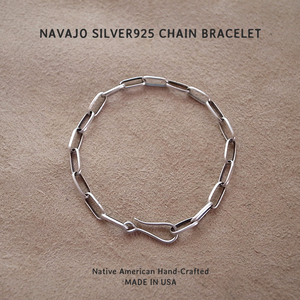 10mm Navajo silver chain bracele NAVAJO CHAIN BRACELET -MADE IN USA Indian jewelry MADE IN USA